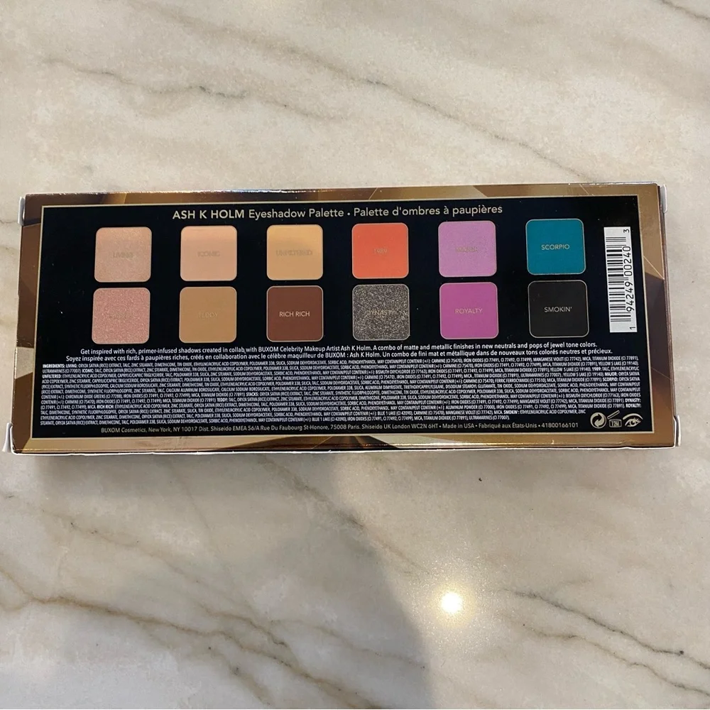 NEW Buxom x Ash K Holm Eyeshadow Palette - Vibrant Shades